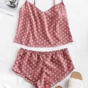 Pink short pajama set